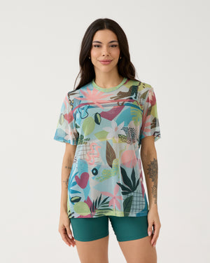 Camisão de Tule Estampado - Organic