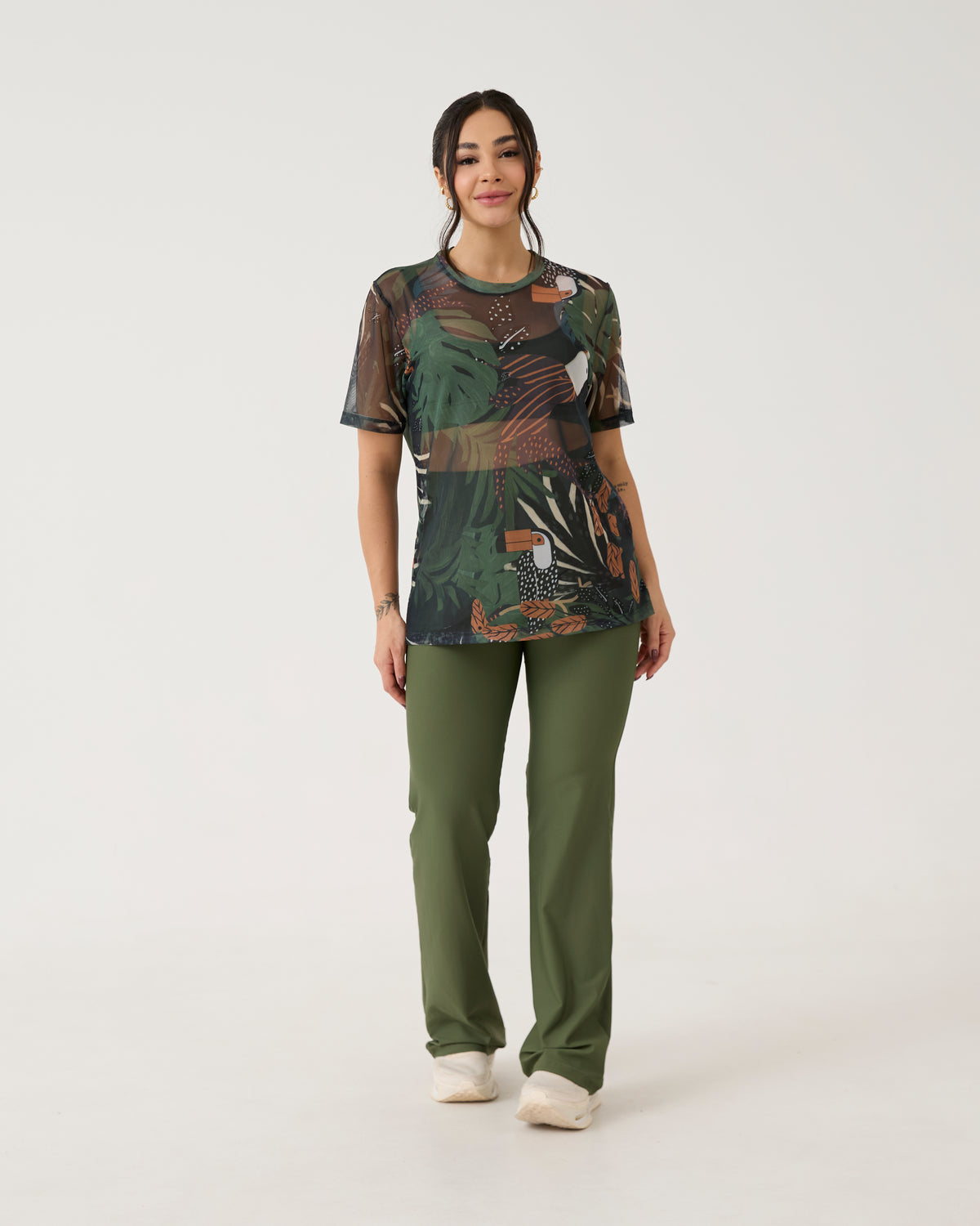 Camisão de Tule Estampado - Tucano