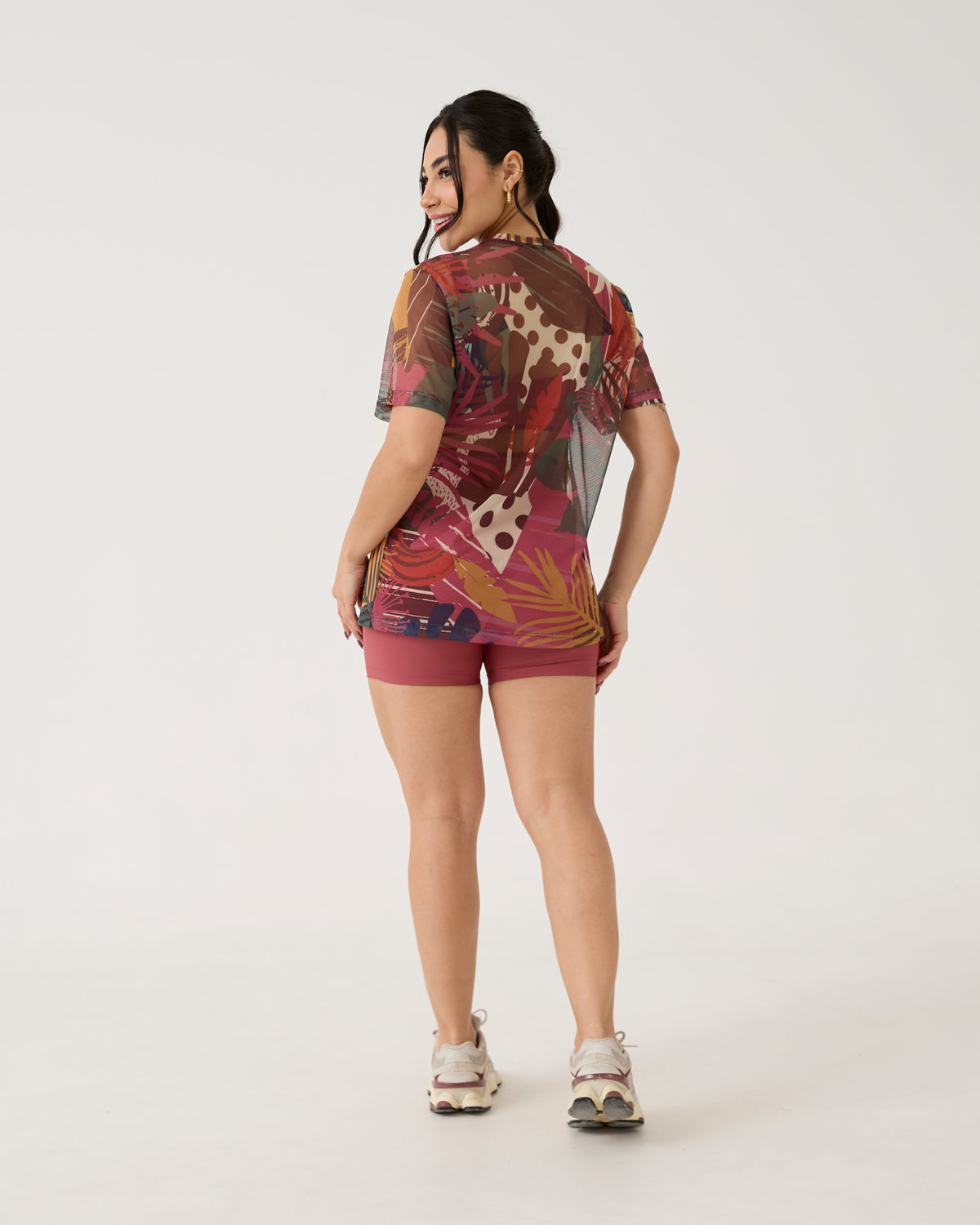 Camisão de Tule Estampado - Patch Forest