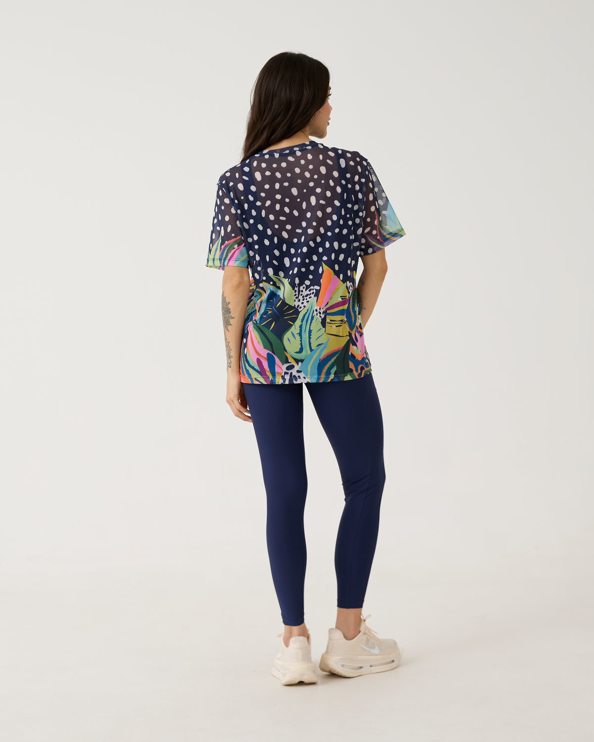 Camisão de Tule Estampado - Folhagem Colors