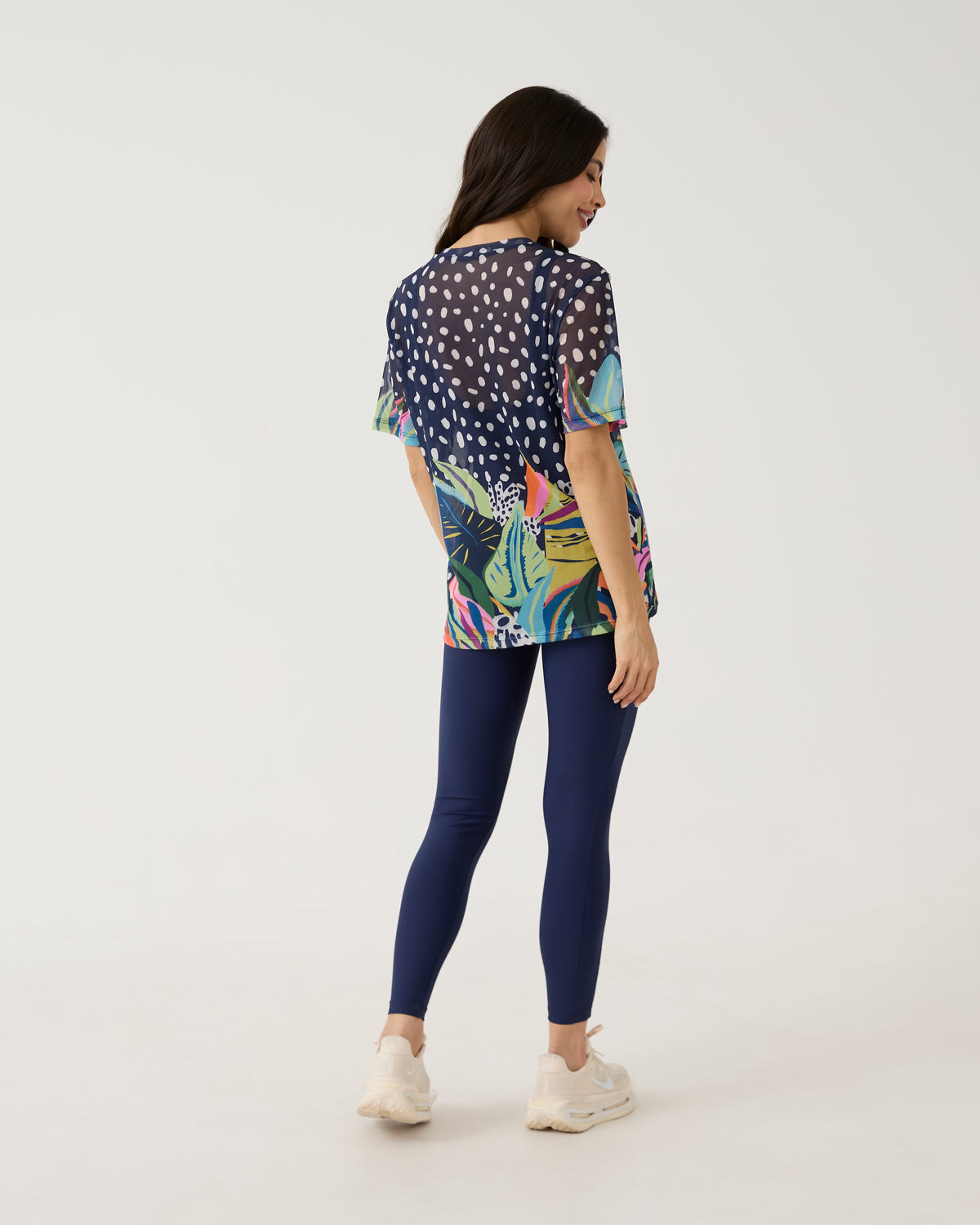 Camisão de Tule Estampado - Folhagem Colors