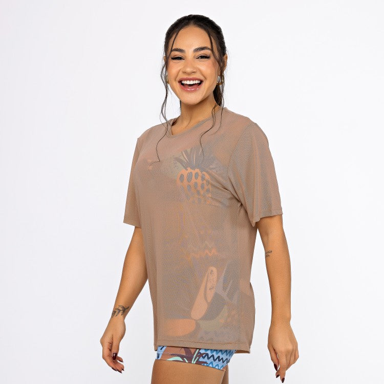 Camisão de Tule - Caramelo Claro