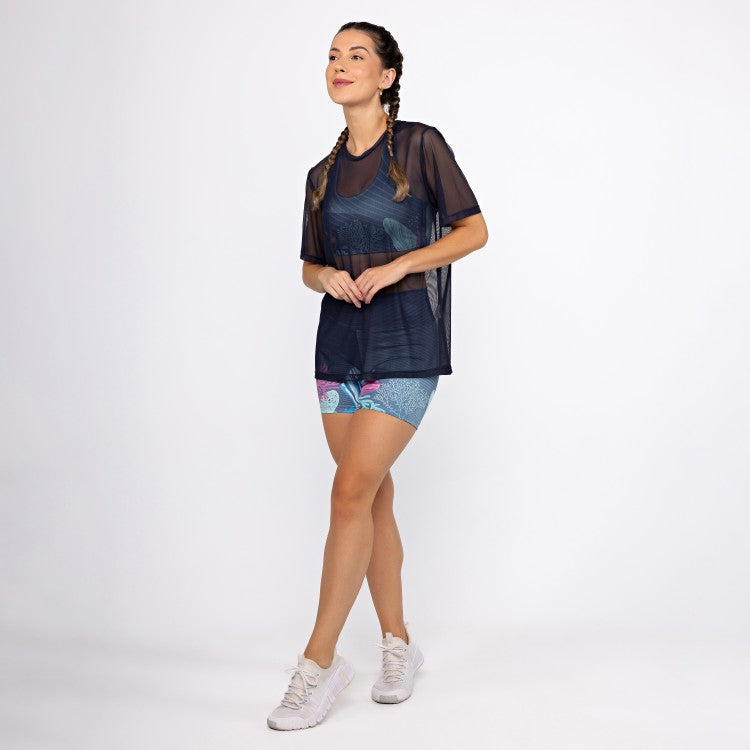 Camisão de Tule - Azul Escuro