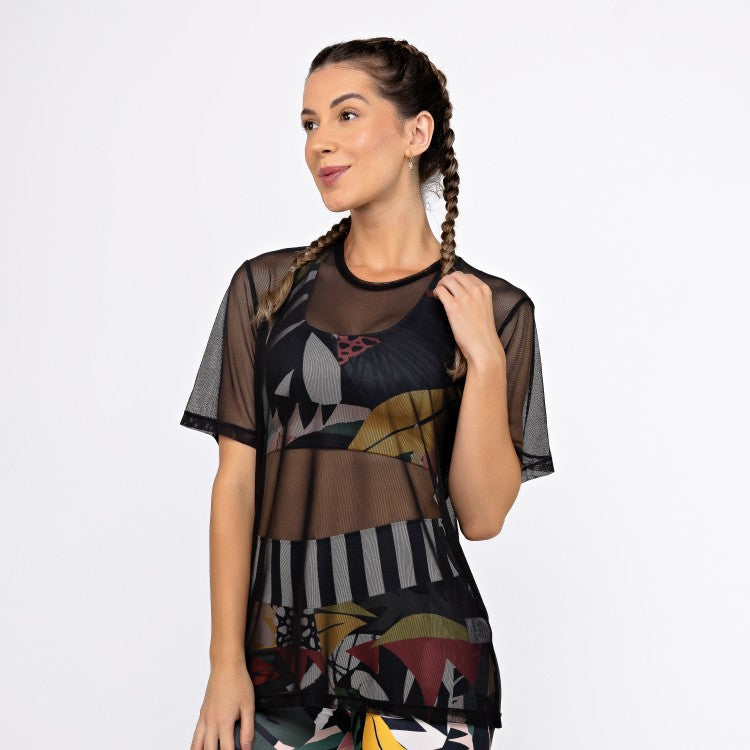 Camisão de Tule - Preto
