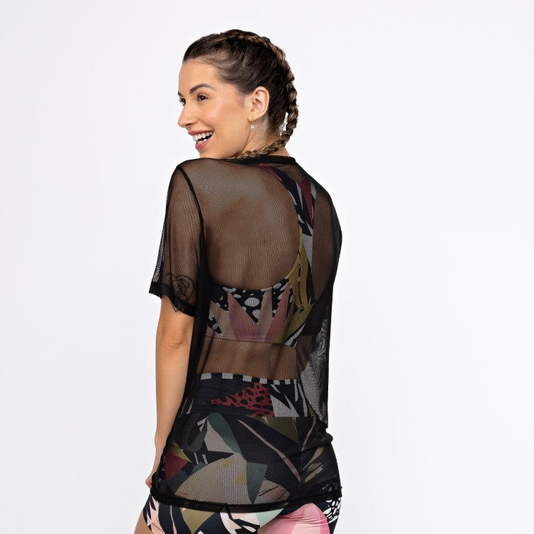 Camisão de Tule - Preto