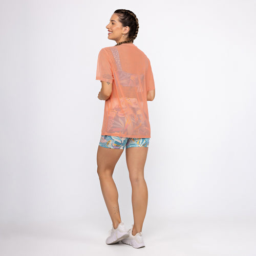 Camisão de Tule - Salmão