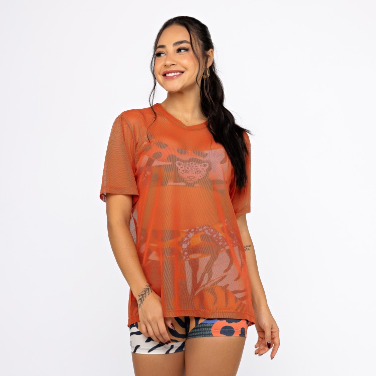 Camisão de Tule - Terracota