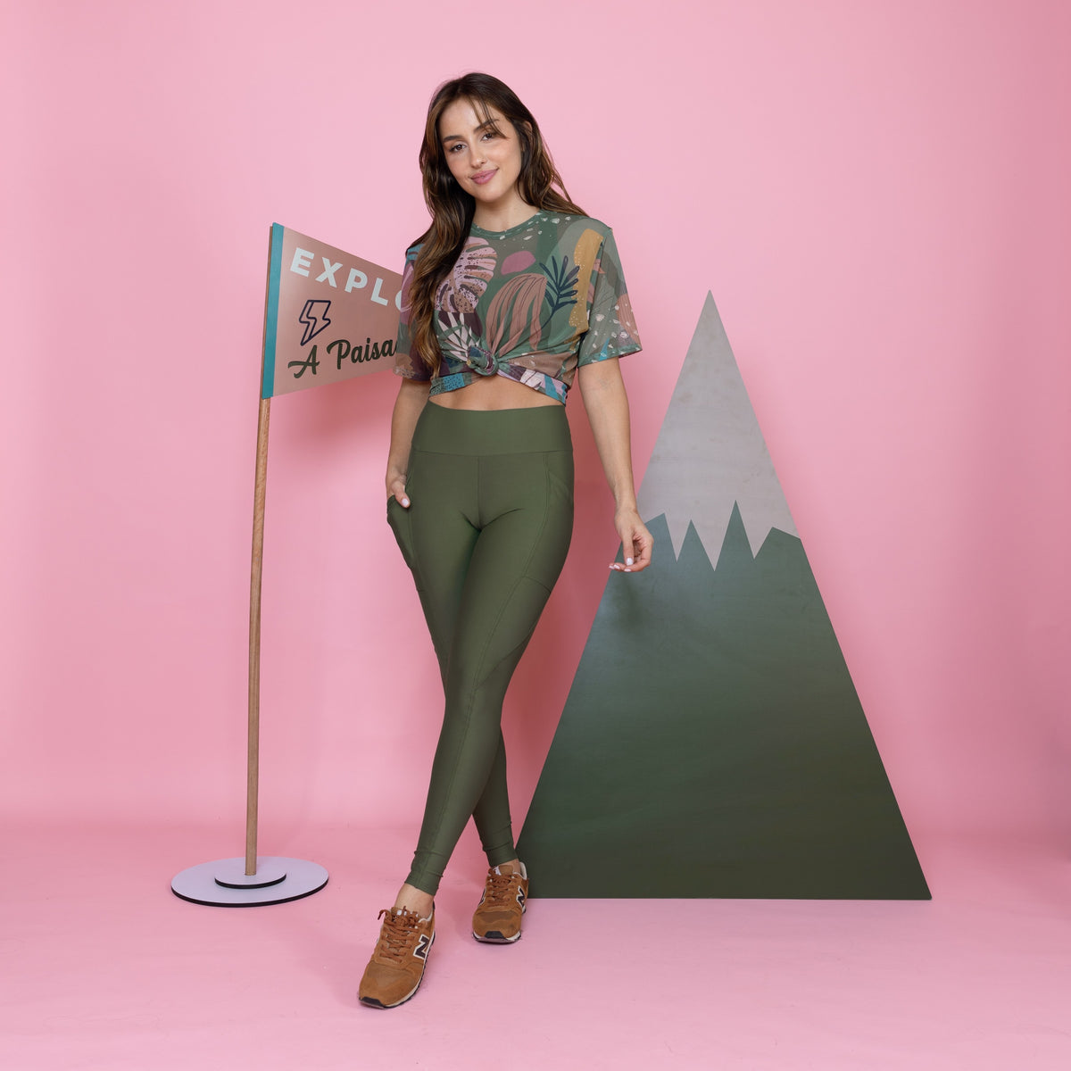 Camisão de Tule Estampado - Mountain Leaf