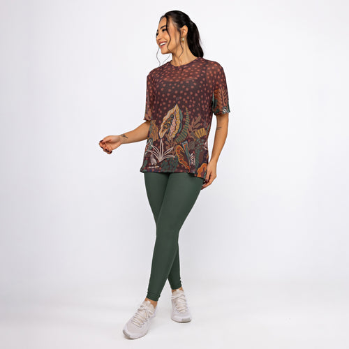 Camisão de Tule Estampado - Choco Forest