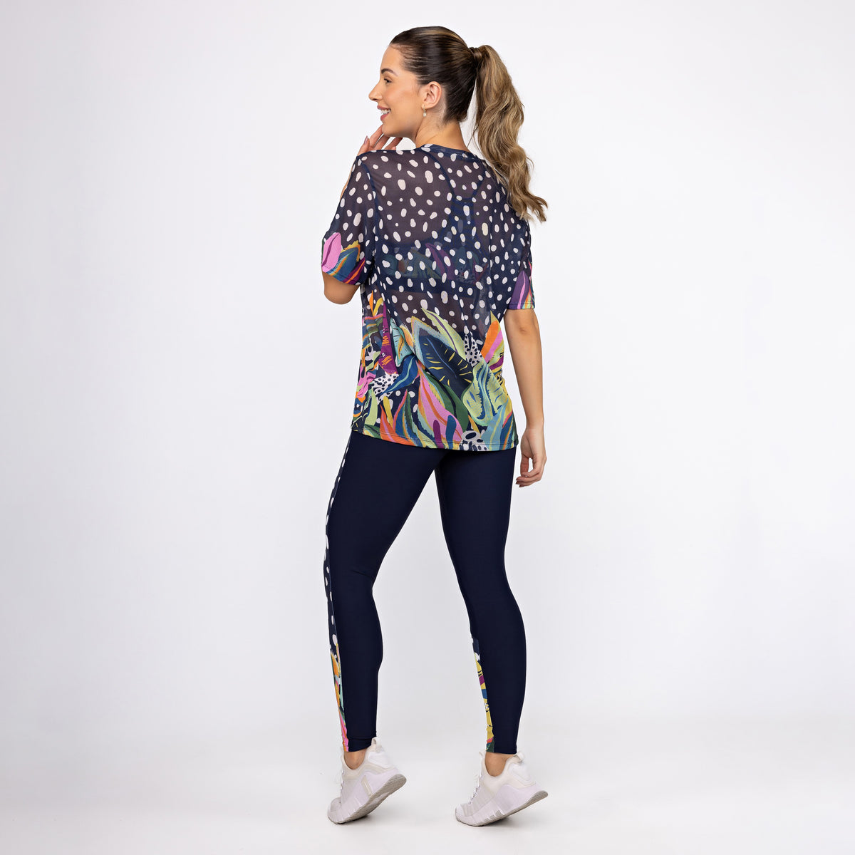Camisão de Tule Estampado - Folhagem Colors