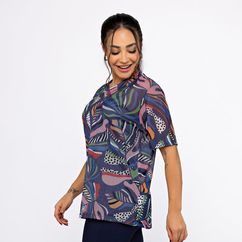 Camisão de Tule Estampado - Costela Pop
