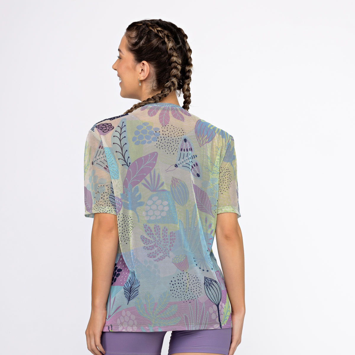 Camisão De Tule Estampado - Oásis