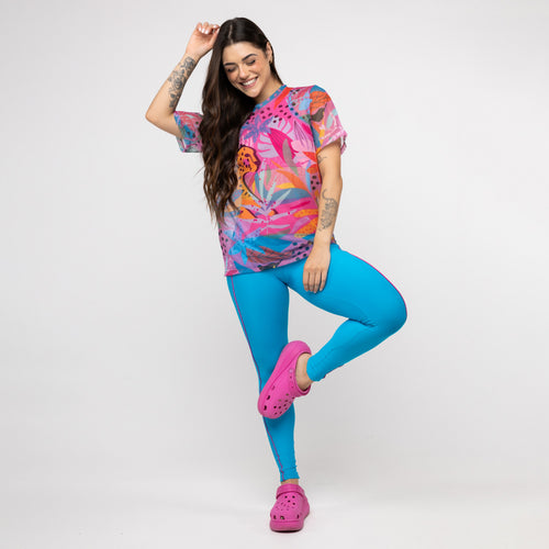Camisão de Tule Estampado - Onça Pop