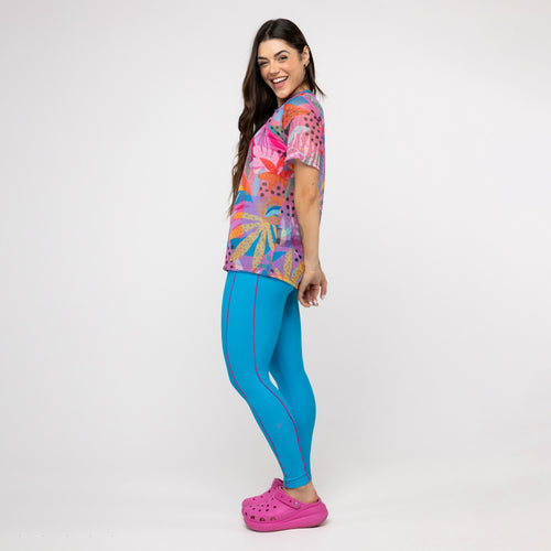 Camisão de Tule Estampado - Onça Pop