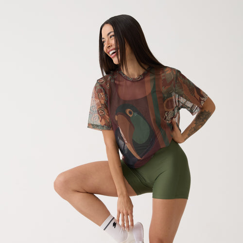 Camisão de Tule Estampado - Terra Nativa