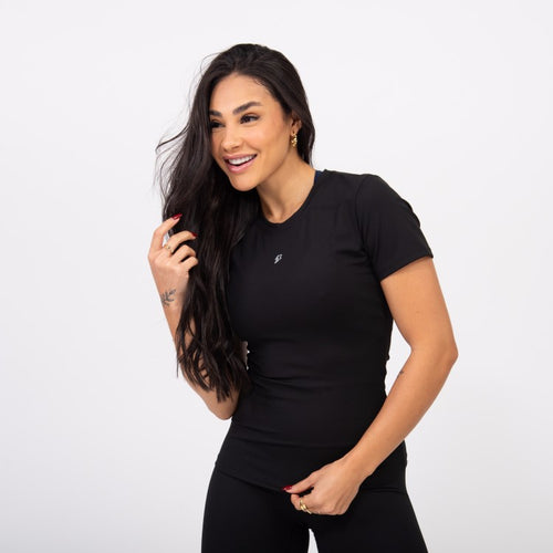 Blusa Baby Look Comfort - Preto