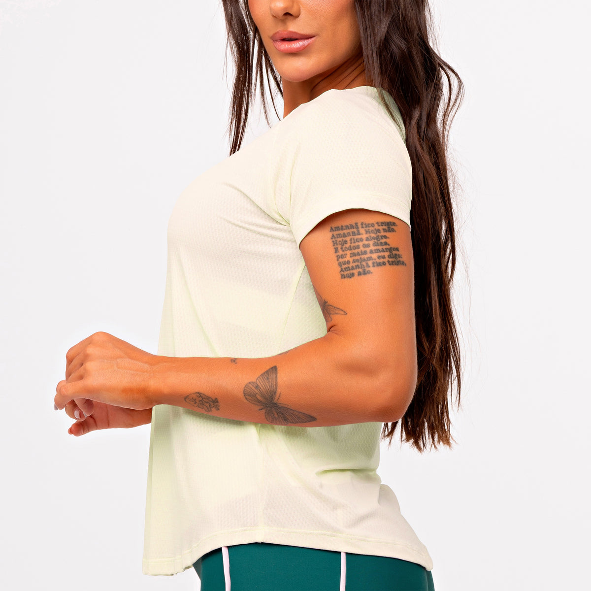 Blusa Basic Gola V - Manteiga
