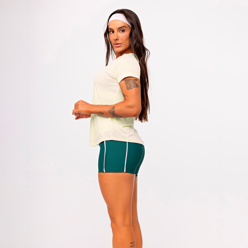Blusa Basic Gola V - Manteiga