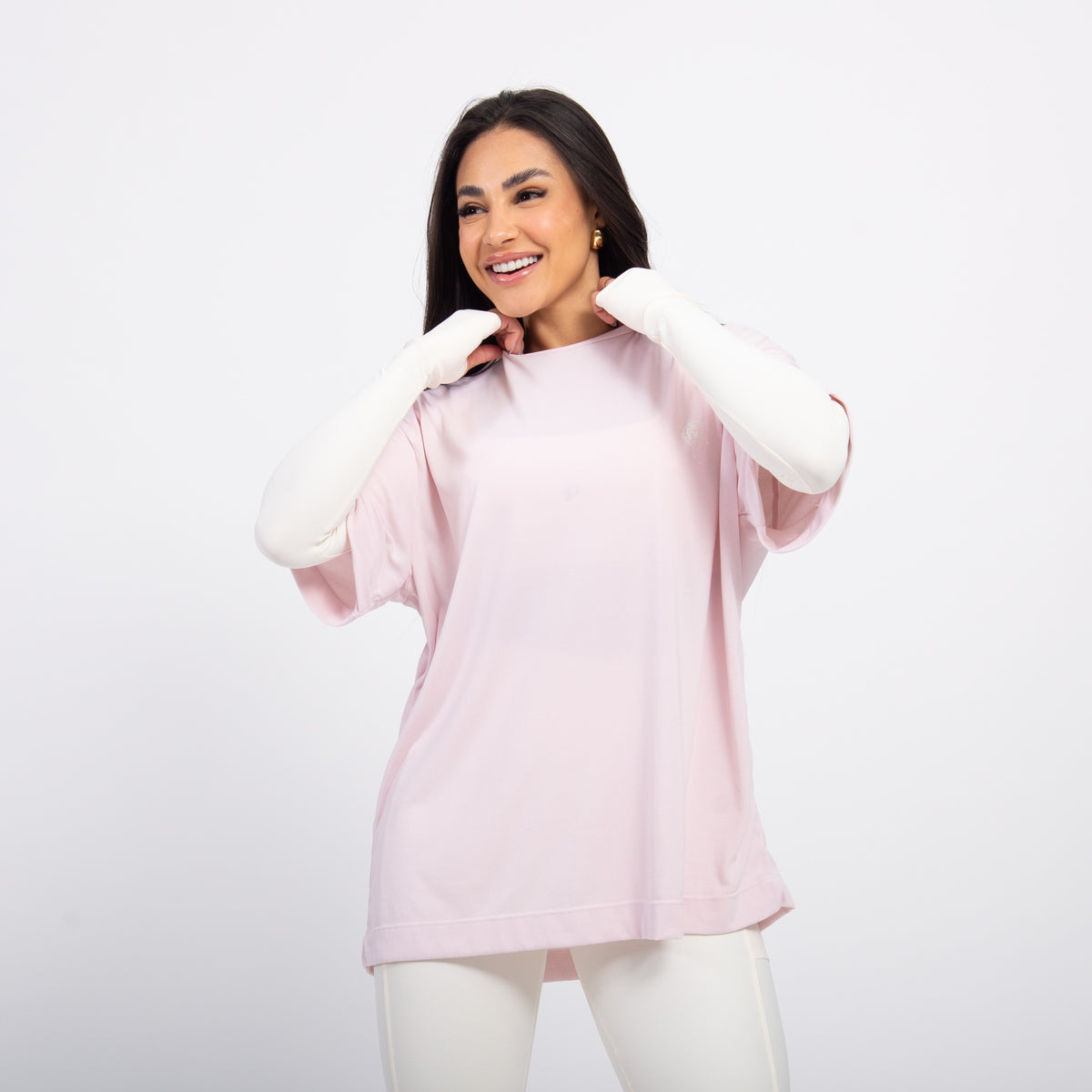 T-shirt Oversized Sport Gym Girl - Ballet & Off White
