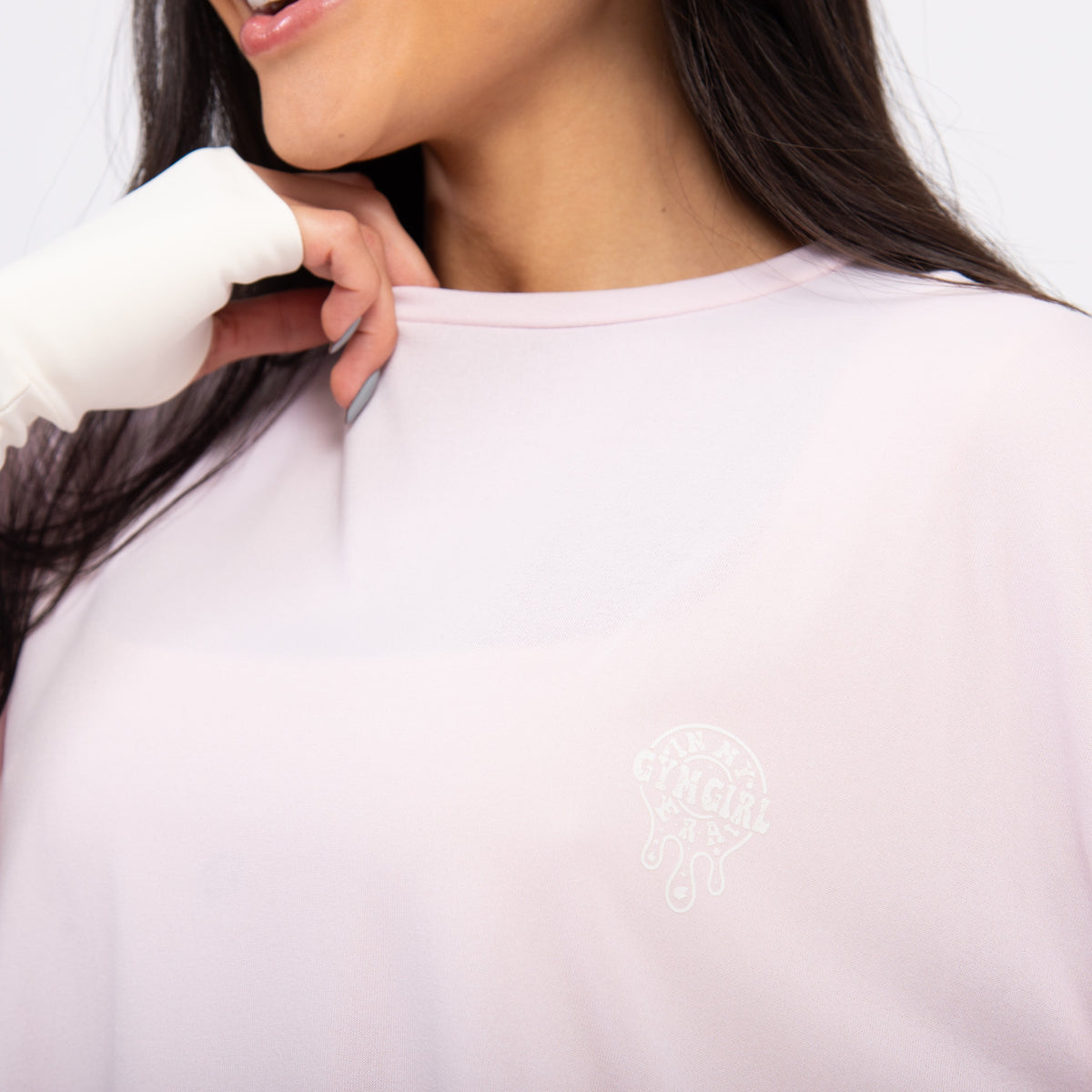 T-shirt Oversized Sport Gym Girl - Ballet & Off White