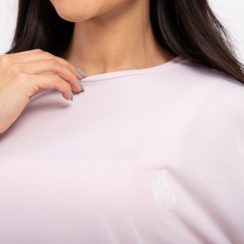 T-shirt Oversized Sport Have Fun - Ballet & Off White