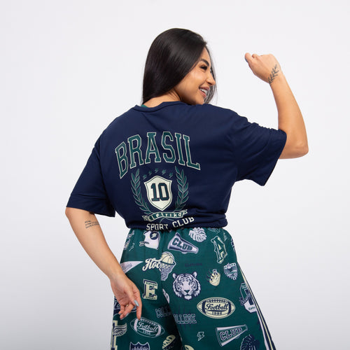 T-shirt Oversized Sport Club Brasil - Marinho Profundo