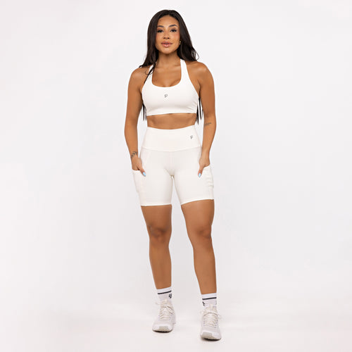 Bermuda Básica com Bolso - Off White