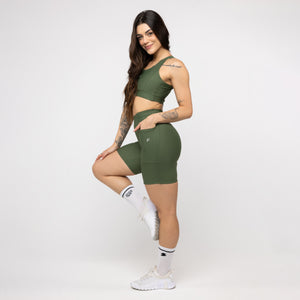 Bermuda com Bolsos Running - Verde Oliva