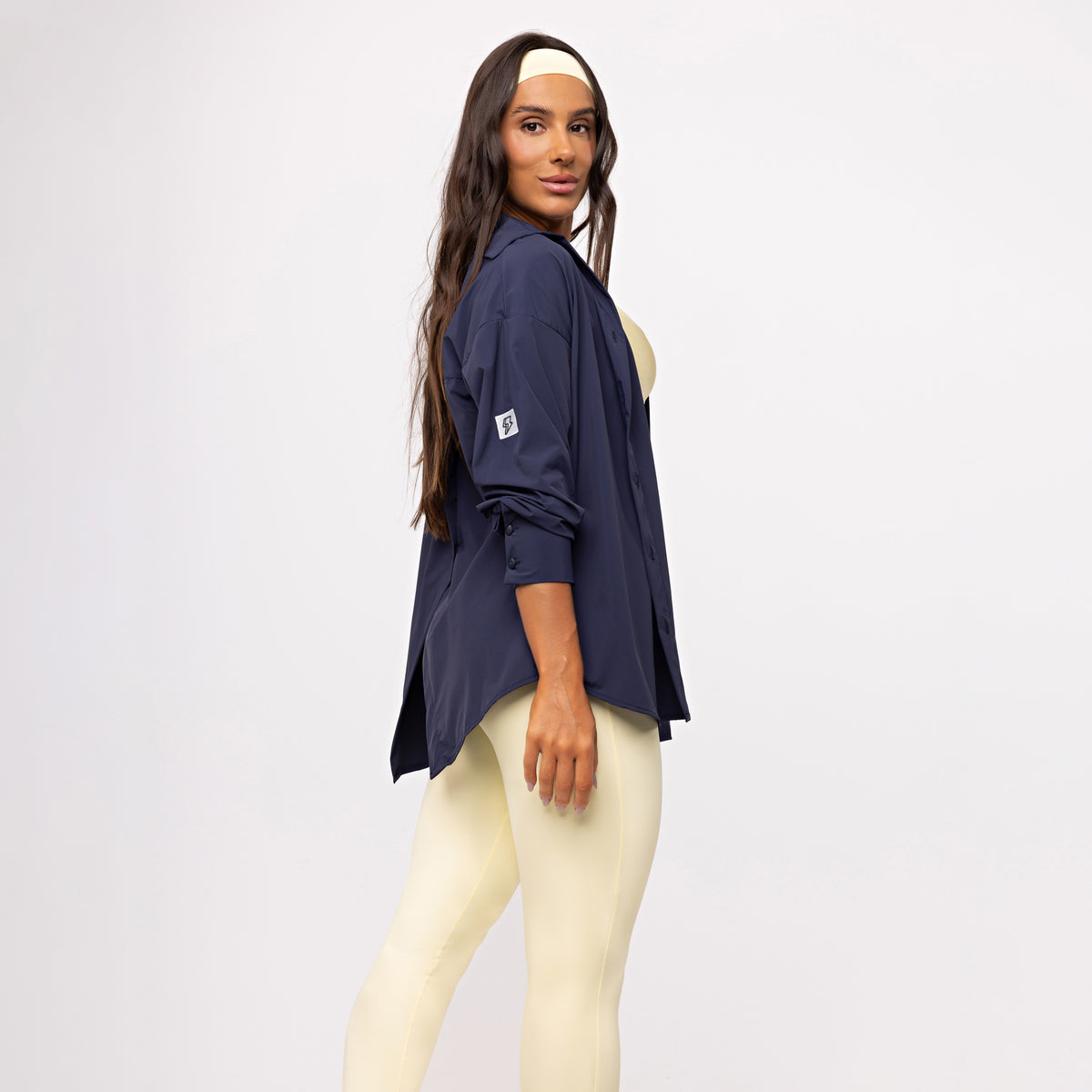 Camisa Oversized Athleisure Tech - Marinho Soft