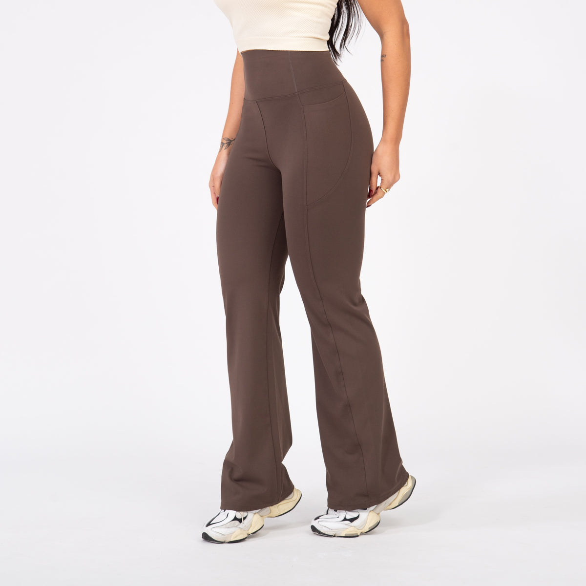 Calça Flaire Soft com Bolso - Castanho