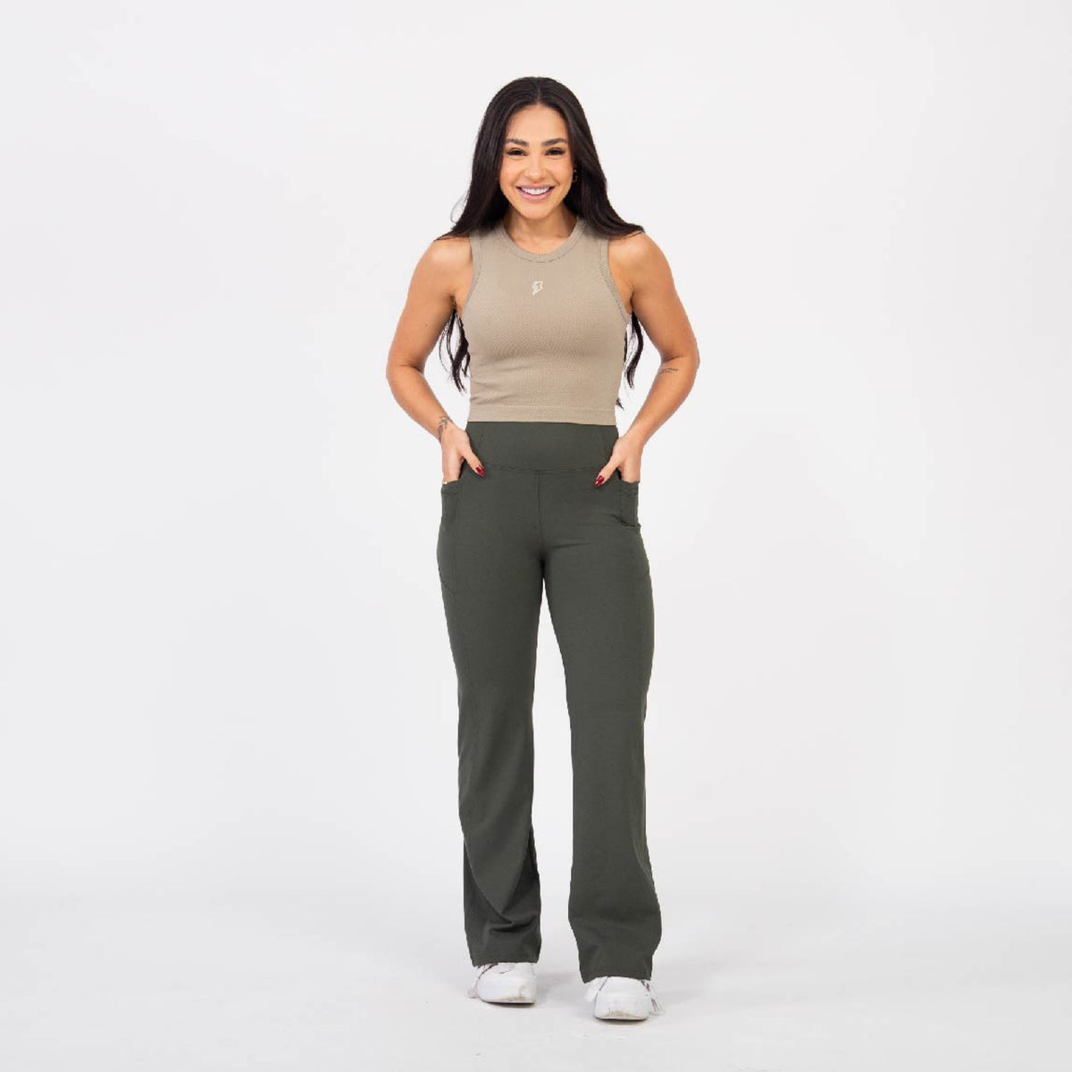 Calça Flaire Soft com Bolso - Verde Pinheiro