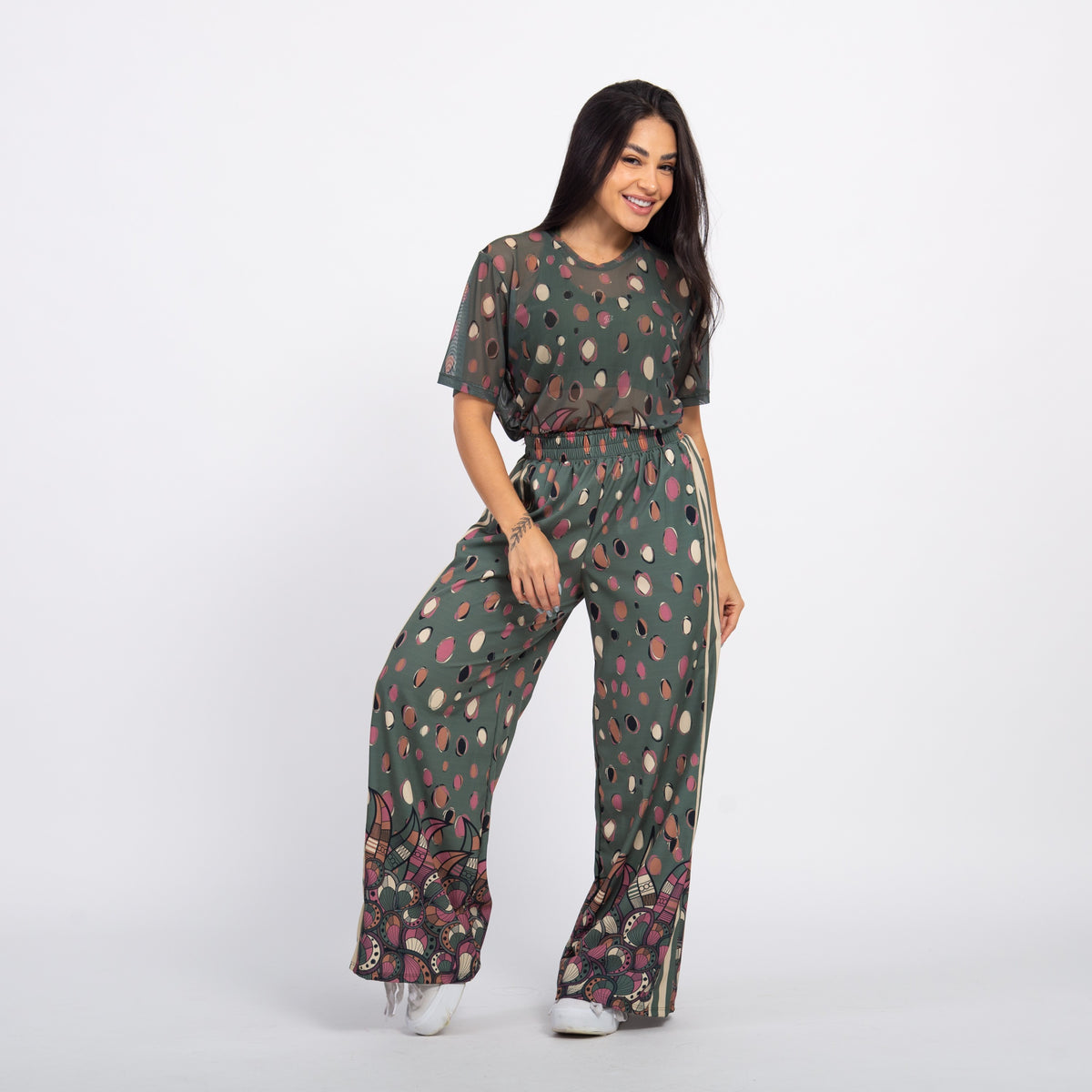 Calça Sport High Tech Estampada - Jardim de Inverno