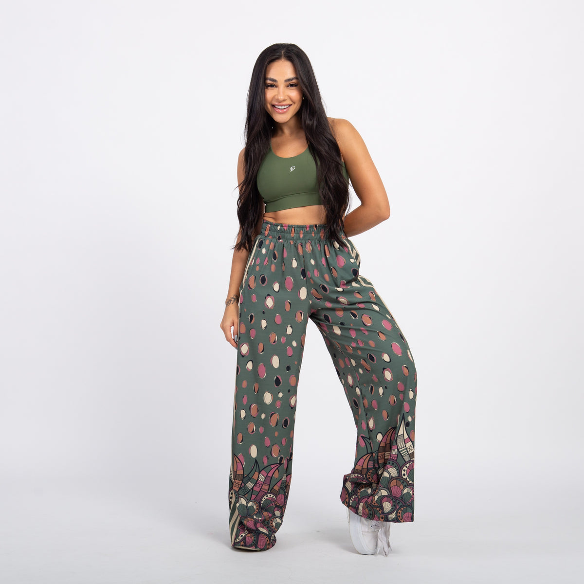 Calça Sport High Tech Estampada - Jardim de Inverno
