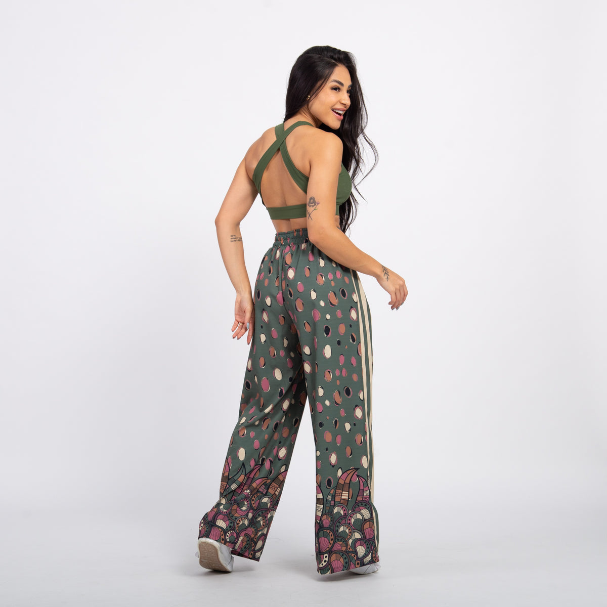 Calça Sport High Tech Estampada - Jardim de Inverno