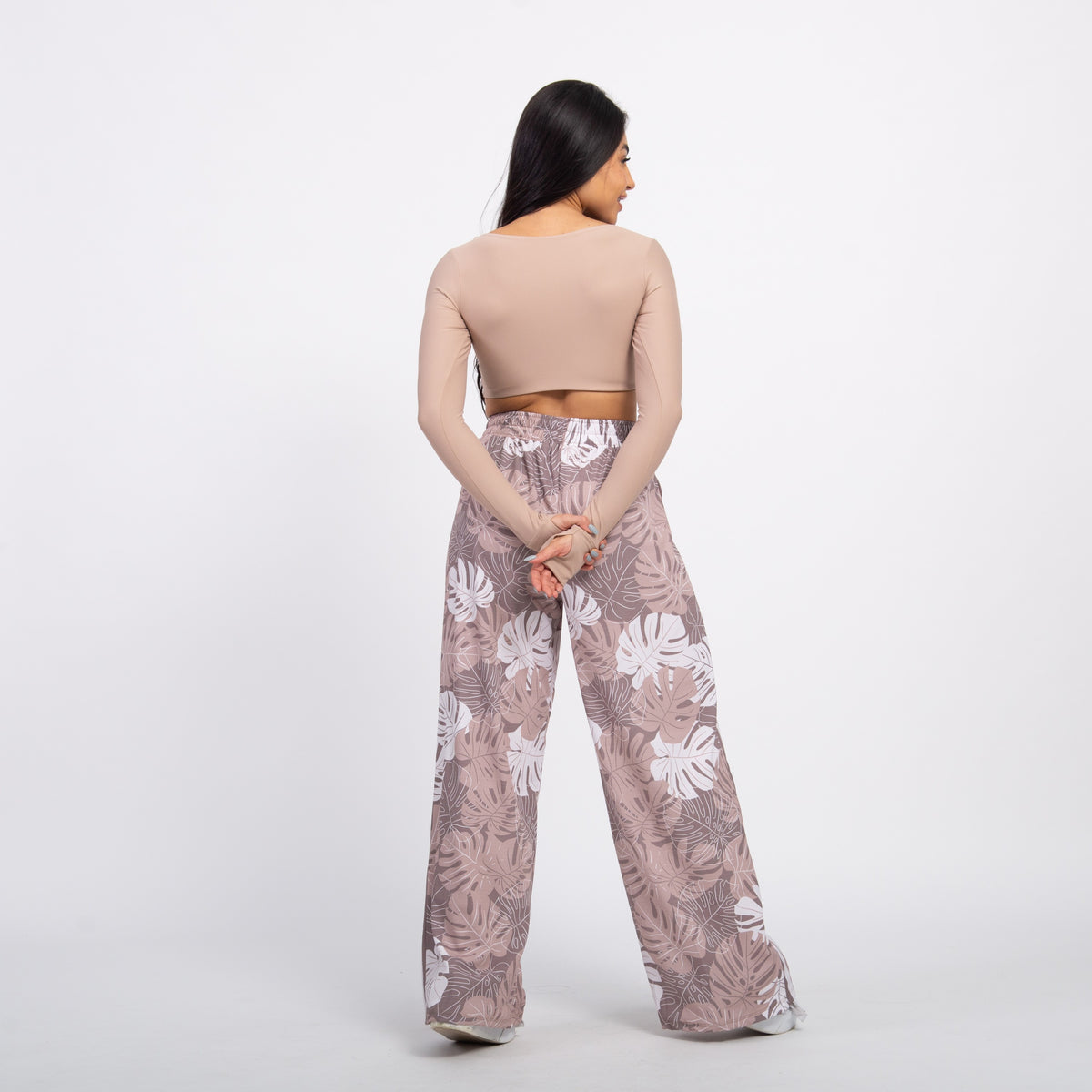 Calça Sport High Tech Estampada - Costela Nude