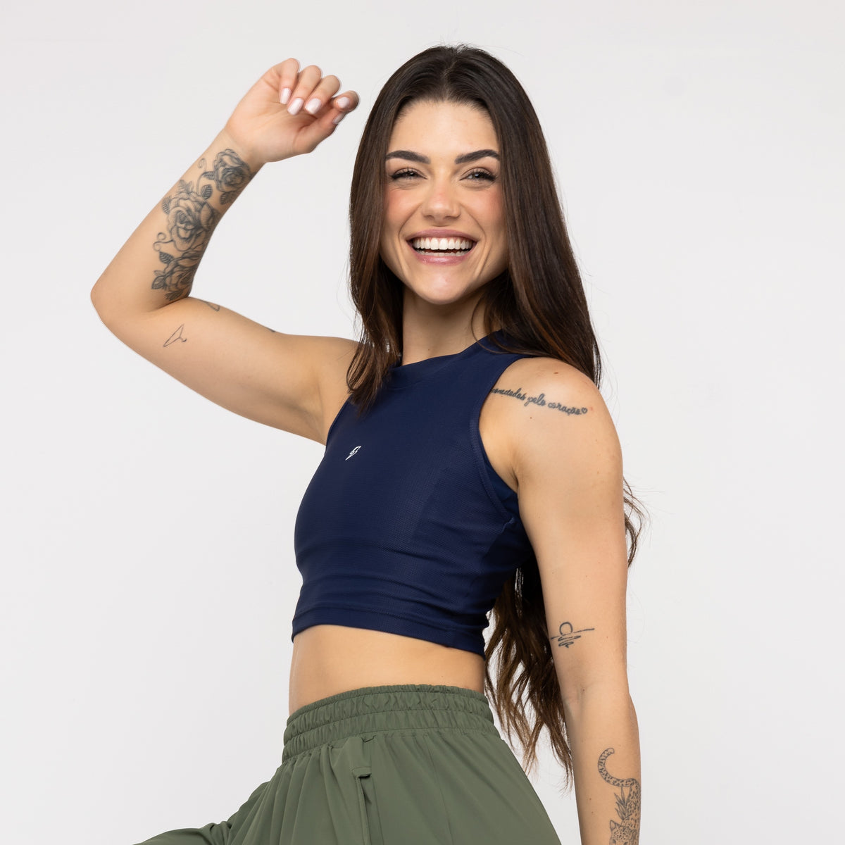 Cropped Nadador Skin - Marinho Intenso