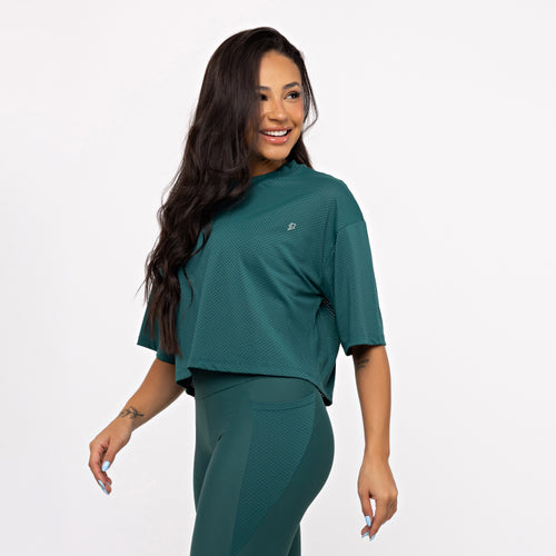 Cropped Mesh - Esmeralda