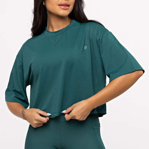 Cropped Mesh - Esmeralda