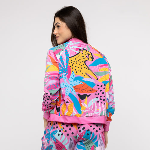 Jaqueta Bomber Estampada - Onça Pop