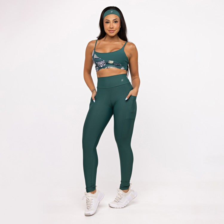 Legging Básica com Bolso - Esmeralda