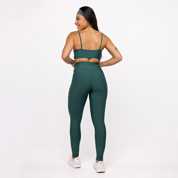 Legging Básica com Bolso - Esmeralda