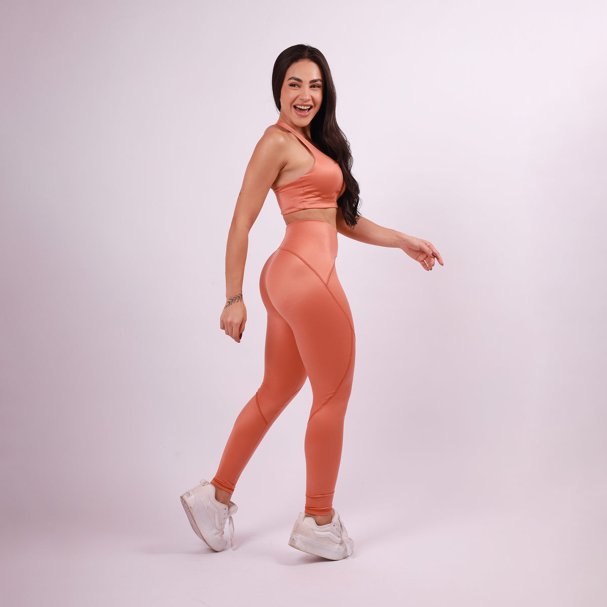 Legging Sculpt Shine - Pêssego Intenso