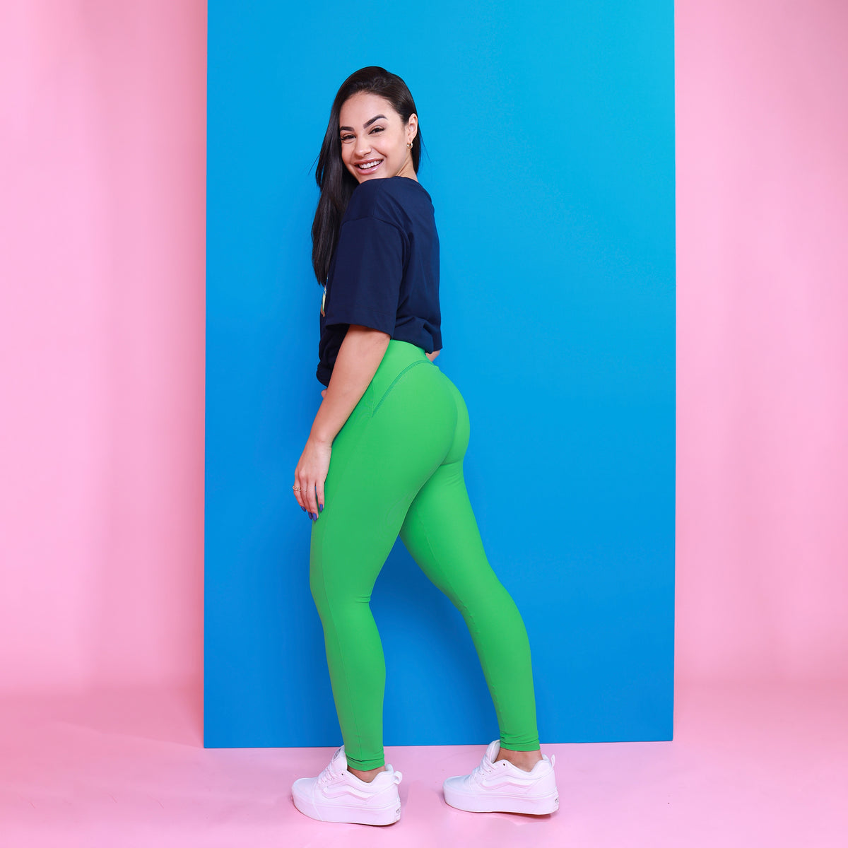 Legging Fit Bolso Cós - Verde Hortelã
