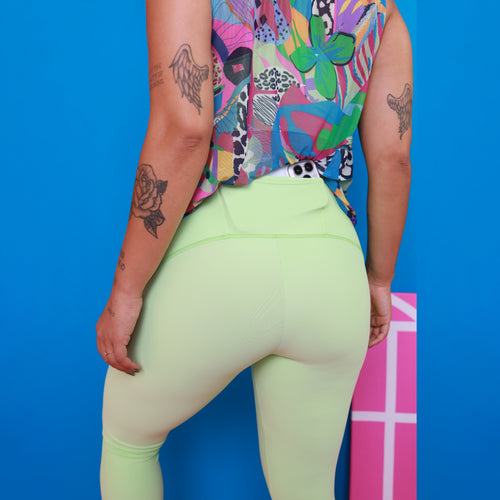 Legging Fit Bolso Cós - Verde Kiwi