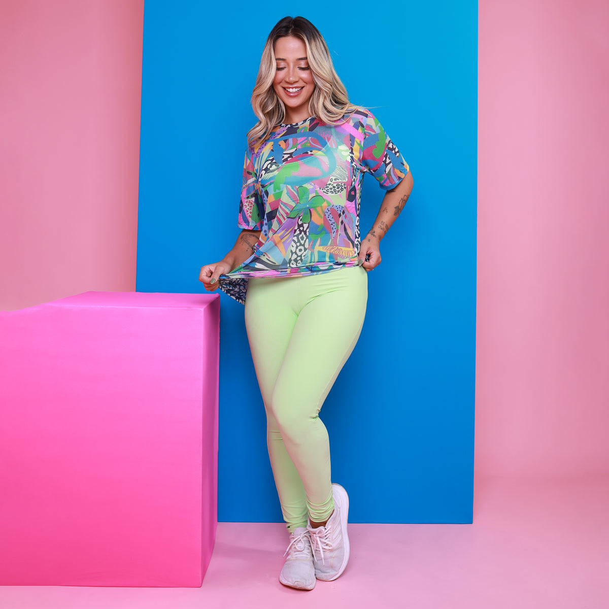 Legging Fit Bolso Cós - Verde Kiwi