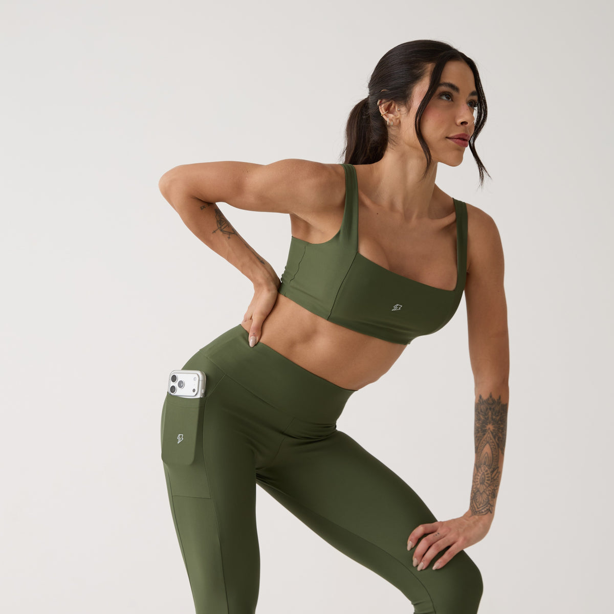 Legging Bolso Unilateral - Verde Oliva