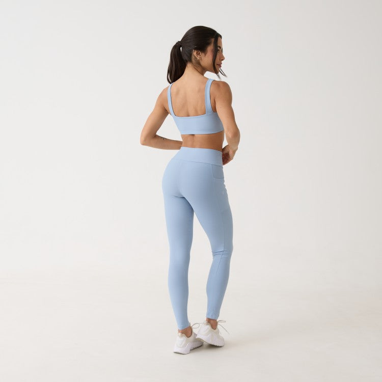 Legging Bolso Unilateral - Azul Névoa