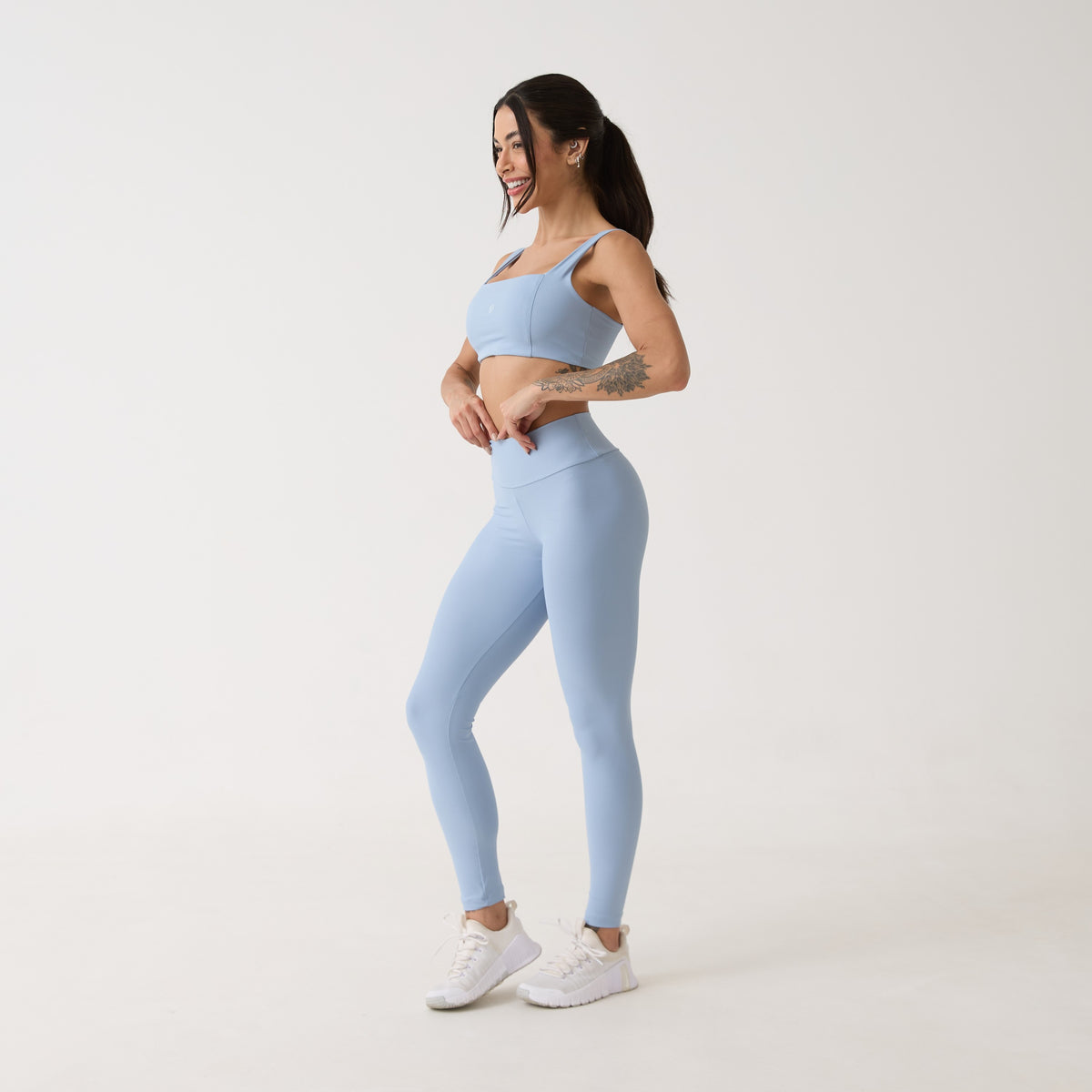 Legging Bolso Unilateral - Azul Névoa