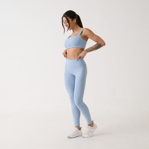 Legging Bolso Unilateral - Azul Névoa