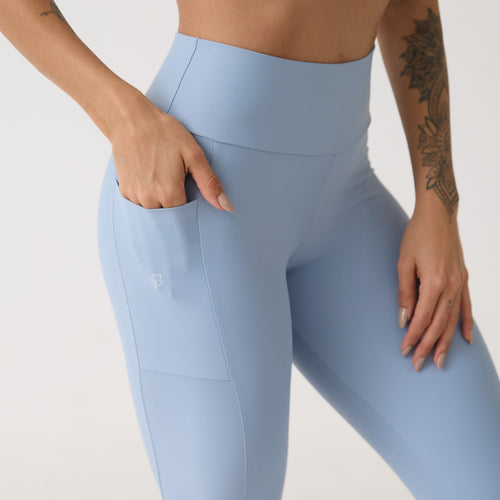 Legging Bolso Unilateral - Azul Névoa
